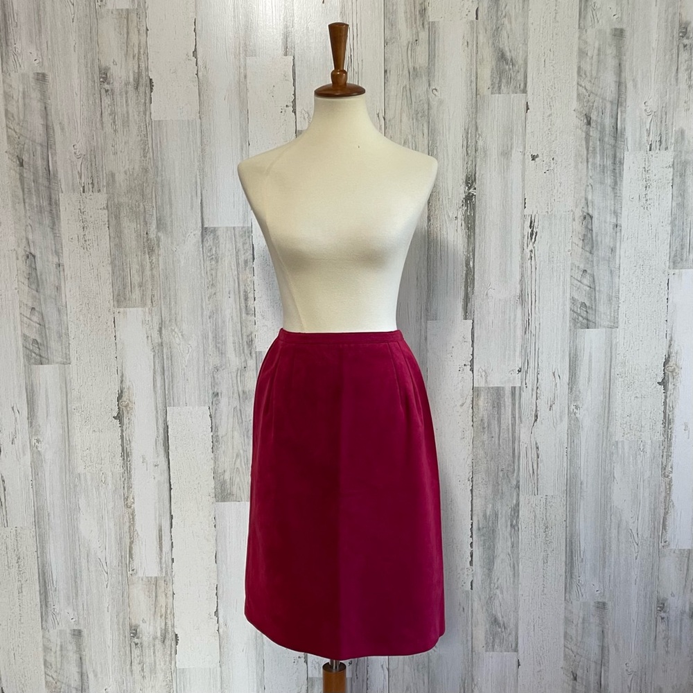 Vintage Ultrasuede Knee Length Skirt